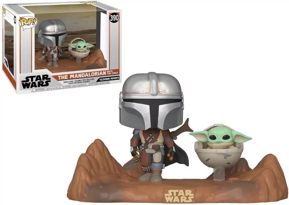 Funko POP TV Moments: Star Wars - The Mandalorian - The Mandalorian with The Child - tantis.pl