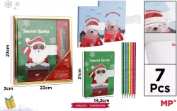 Notatnik A5/80K zapięcie magnes świąteczny MIX