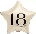 Balon foliowy Gwiazda kremowa liczba 18 44cm - tantis.pl