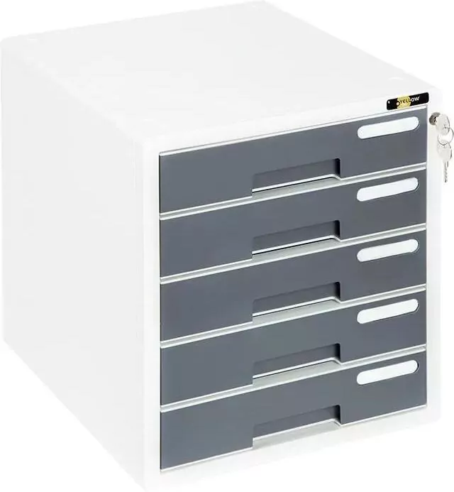 Szafka na dokumenty 5 szufl. szara YELLOW ONE - tantis.pl