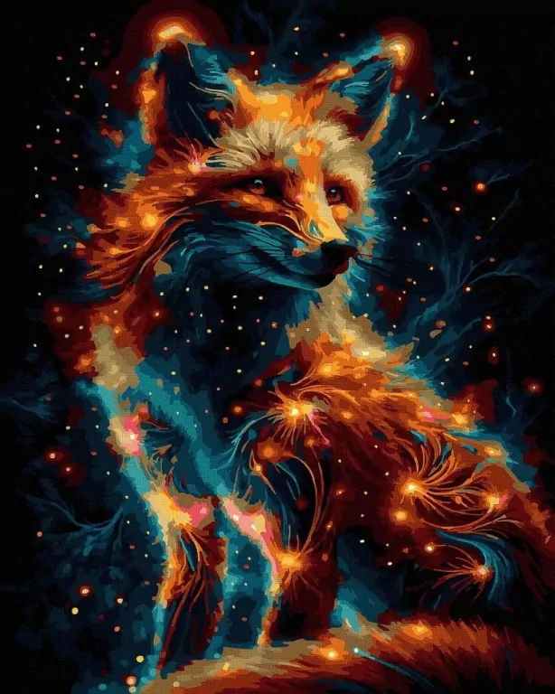 Malowanie po numerach + złota farba - Gwiezdna... - tantis.pl