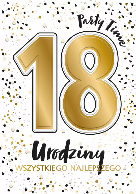 Karnet A5 Urodziny 18 - Glamour white - tantis.pl