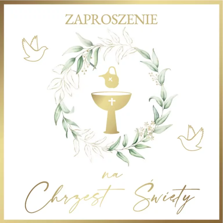 Zaproszenie Chrzest (10szt) - tantis.pl