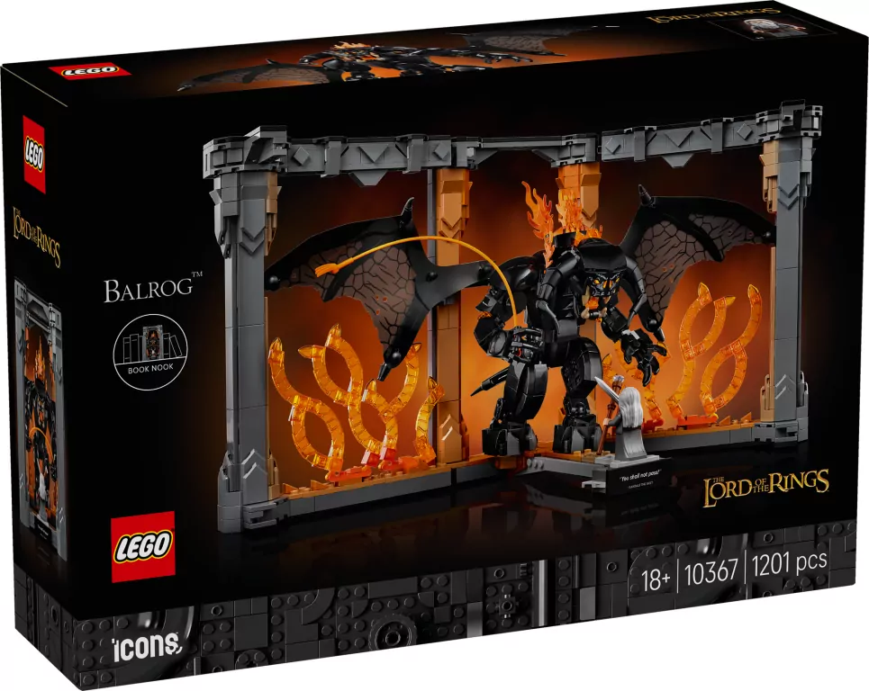 LEGO® Icons. Władca pierścieni: Book nook z Balrogiem 10367 - tantis.pl