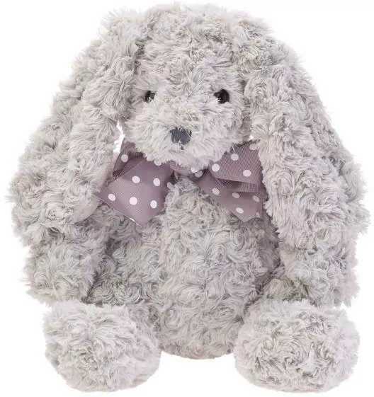 Królik Caramen szary z kokardą 20cm - tantis.pl