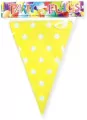 Girlanda flagi w kropki żółta 27.5cmx6m - tantis.pl