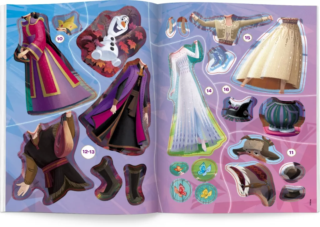 Disney Kraina Lodu. Brokatowe ubieranki - tantis.pl