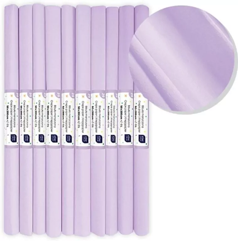 Bibuła marszczona nr 36 lawendowy pastel - tantis.pl