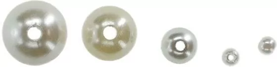 Koraliki plastikowe perełki, białe perłowe, 100 sztuk - tantis.pl