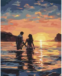 Malowanie po numerach BRUSHME 40x50cm Kochankowie o świcie