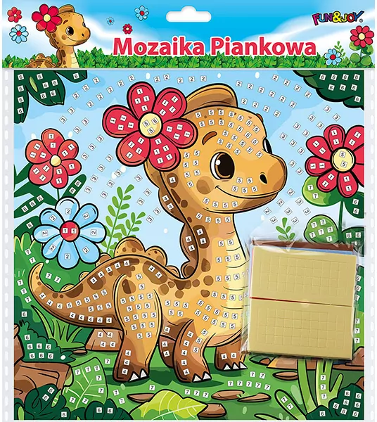 Mozaika piankowa dinozaur 25x25cm - tantis.pl