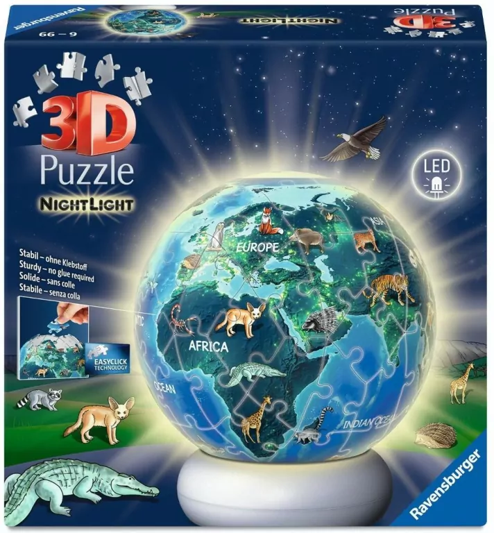 Puzzle 3D NightLight The Earth by Night - tantis.pl