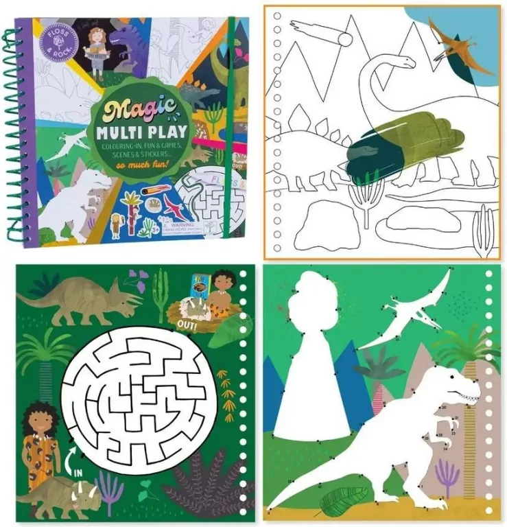 Kolorowanka Wodna z zadaniami Dinozaury - tantis.pl