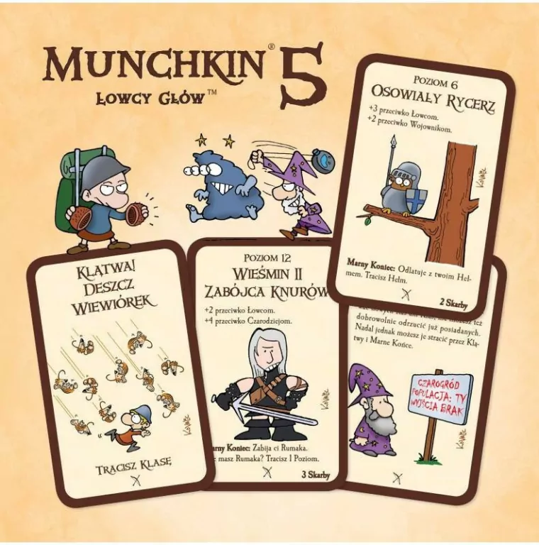 Munchkin 5. Łowcy głów. Dodatek do gry - tantis.pl