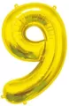 Balon foliowy 9 złoty, 85cm - tantis.pl