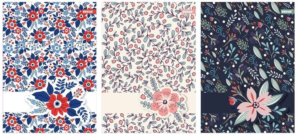 Zeszyt Flower. A4/60K kratka. 5 sztuk - tantis.pl
