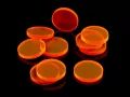 Znaczniki akryl pomarańczowe fluo okrągłe 22 x 3 mm - tantis.pl