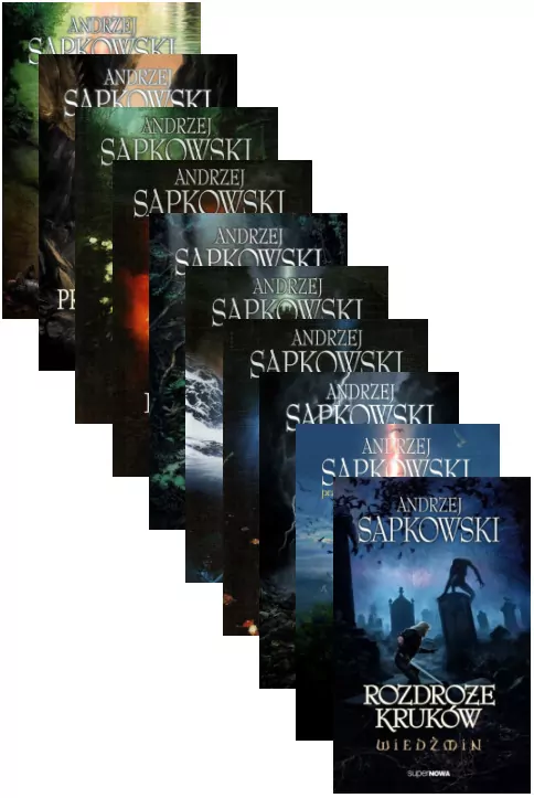 Pakiet:Ostatnie życzenie/Miecz przeznaczenia/Krew elfów/Czas pogardy/Chrzest ognia/Wieża jaskółki/Pani Jeziora/ Sezon burz/Szpony i kły/Rozdroże kruków. Wiedźmin. Tom 1-10 - tantis.pl