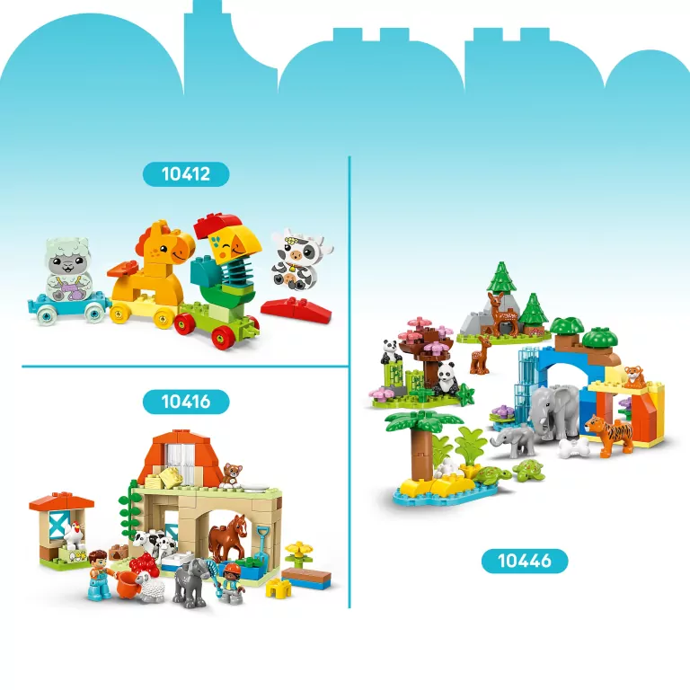 LEGO® Duplo. Rodziny dzikich zwierząt: pingwiny i lwy. 10442 - tantis.pl