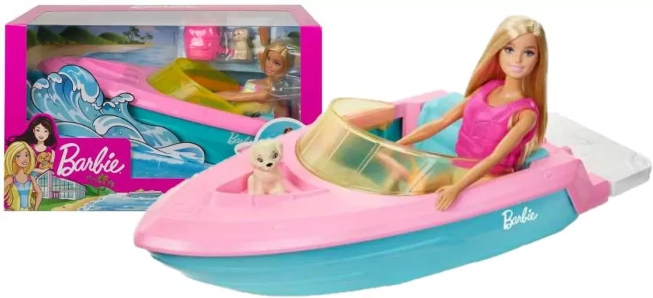 Barbie. Motorówka + Lalka - tantis.pl