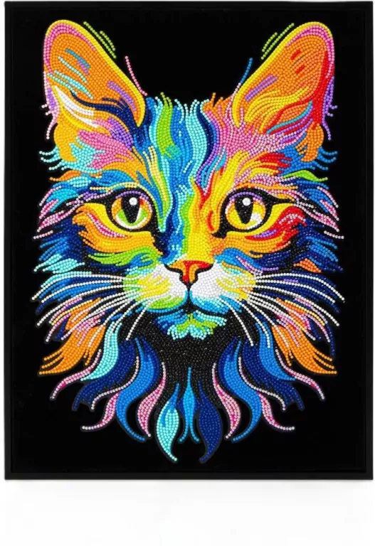 Diamond Dotz - Adults Flocked Neon Cat - tantis.pl