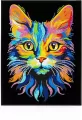 Diamond Dotz - Adults Flocked Neon Cat - tantis.pl