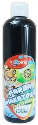 Farba plakatowa czarna 500ml - tantis.pl