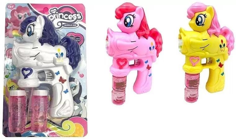 Pistolet do baniek kucyk światło dźwięk MIX - tantis.pl