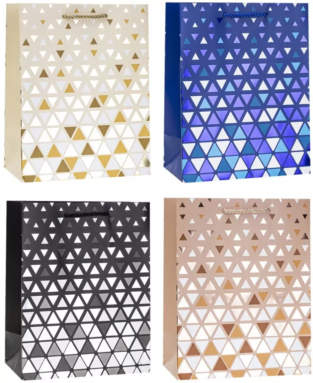 Torebka ozdobna 18x23x8cm hot-stamp mix ROZETTE. 1 sztuka - tantis.pl