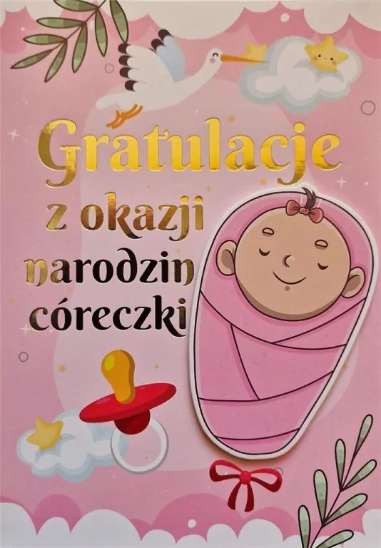 Karnet Narodziny dziewczynka - tantis.pl