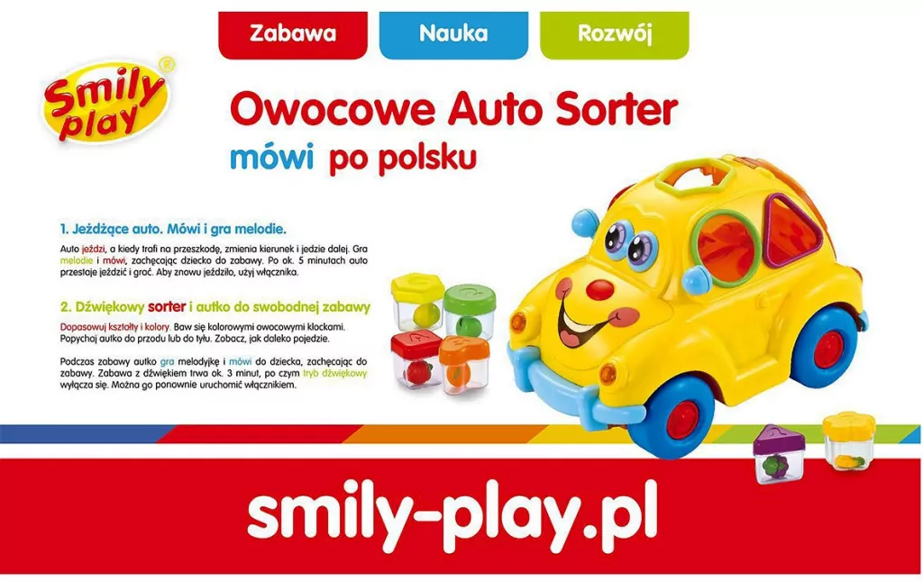 Zabawne auto z muzyką i światłem - tantis.pl