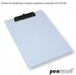 Deska A4 plastikowa z klipem pastel niebieska - tantis.pl