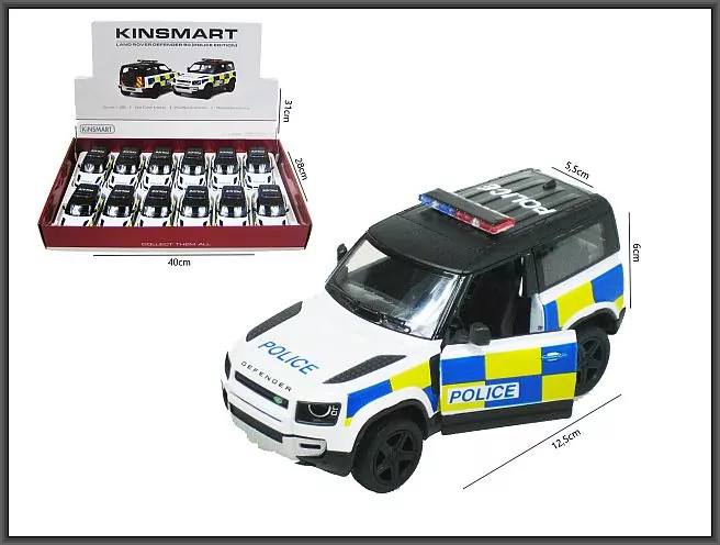 AUTO POLICJA MET P/B 13CM LAND ROVER DEFENDER - tantis.pl