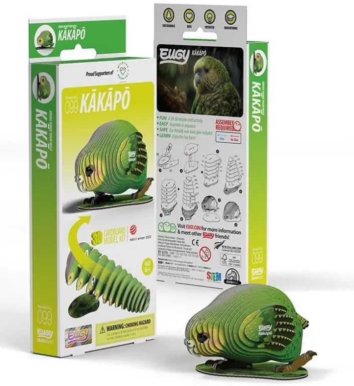 Papuga Kakapo Eugy. Eko Układanka 3D - tantis.pl