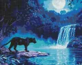 Diamentowa mozaika - Nocny drapieżnik 40x50cm - tantis.pl