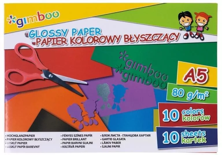Papier kolorowy A5/10K błyszczący 80gsm - tantis.pl