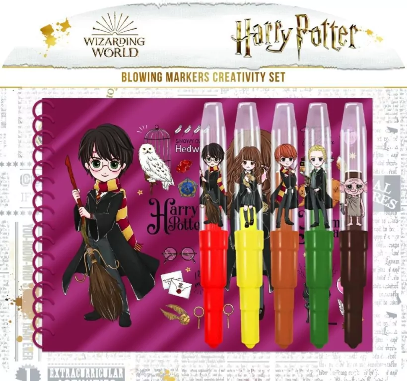 Zestaw markery Harry Potter 5szt + notes +szablon - tantis.pl