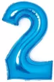 Balon foliowy cyfra 2 niebieska 51x66cm - tantis.pl