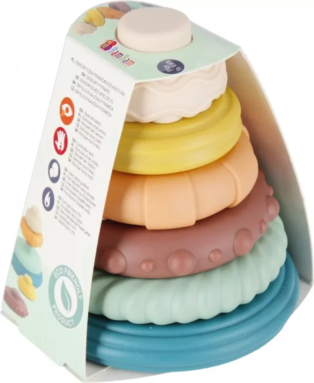 Piramidka edukacyjna pastel BAM BAM - tantis.pl