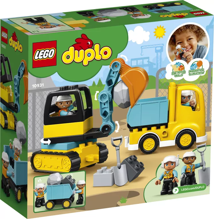 LEGO DUPLO Town. Ciężarówka i koparka gąsienicowa. 10931 - tantis.pl