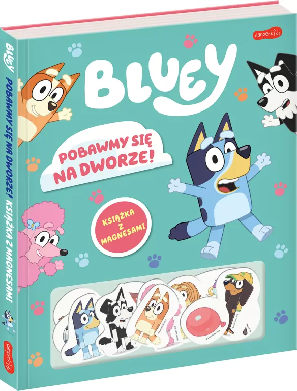 Pobawmy się na dworze! Książka z magnesami. Bluey - tantis.pl