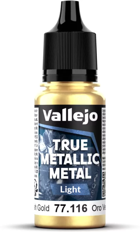 Vallejo: 77.116 - True Metallic Metal - Light - Greenish Gold (18 ml) - tantis.pl