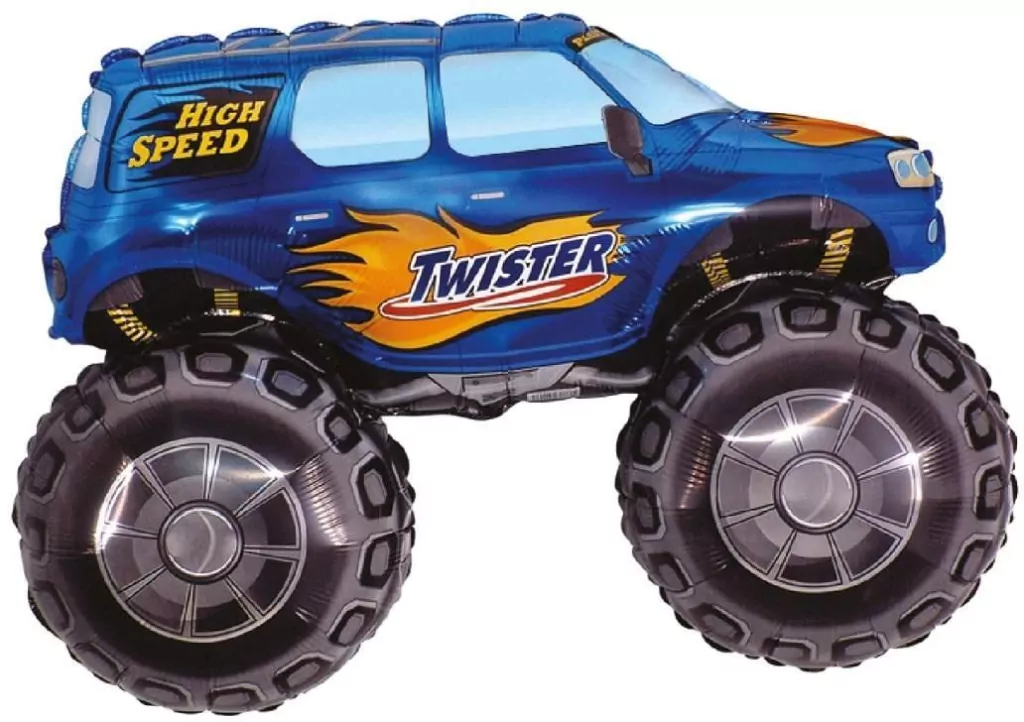 Balon foliowy 61cm Samochód Twister niebieski - tantis.pl