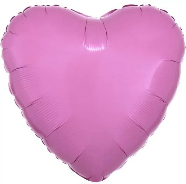 Balon foliowy metalik różowy serce luzem 43cm - tantis.pl