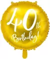 Balon foliowy 45cm. 40th Birthday złoty - tantis.pl