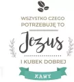 Podstawka korkowa. Jezus i kubek kawy - tantis.pl