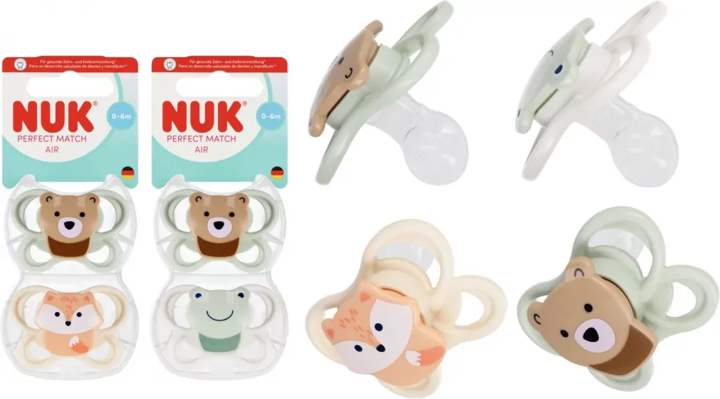 NUK. Air. Smoczek. 0-6 miesięcy. Miś. Żabka - tantis.pl