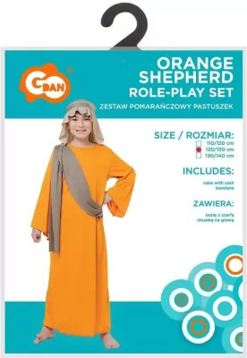 Strój dla dzieci Pomarańczowy Pastuszek 120/130cm