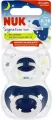 NUK. Signature Night. Smoczki. 6-18 miesięcy. Biały i granatowy - tantis.pl