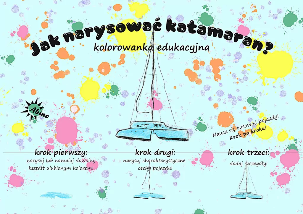 Kolorowanka Nauka rysowania pojazdów ABINO - tantis.pl